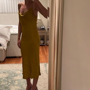 Zara silk midi dress S